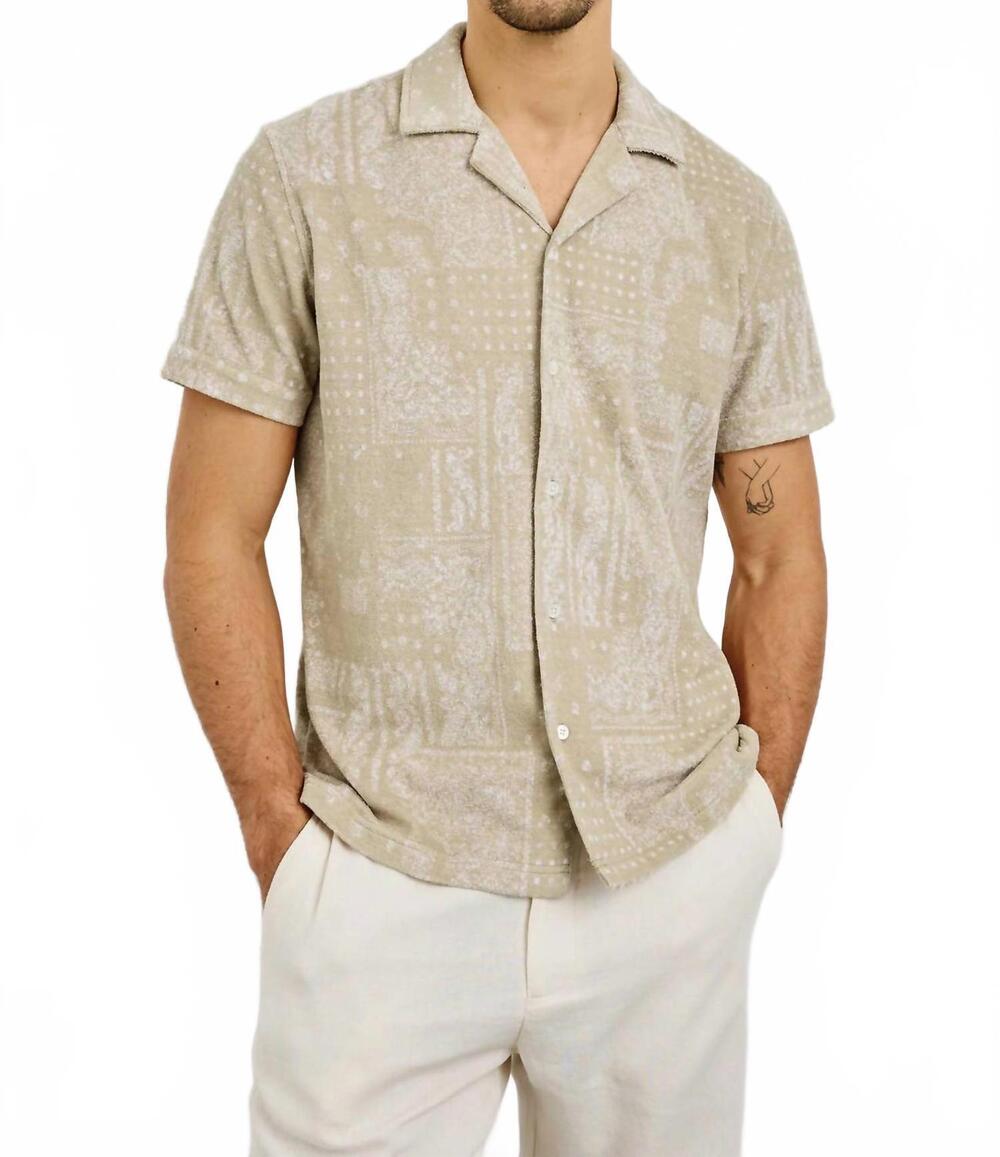 NEW RAILS maverick button down shirt in bandana craft paper